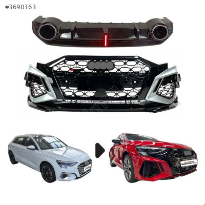 RS3 BODY KIT (ÖN TAMPON+ ARKA DİFÜZÖR) AUDİ A3 2021-
