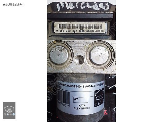 0265234043 A0044319212 0265950322 ABS BEYNİ MERCEDES A SERİSİ