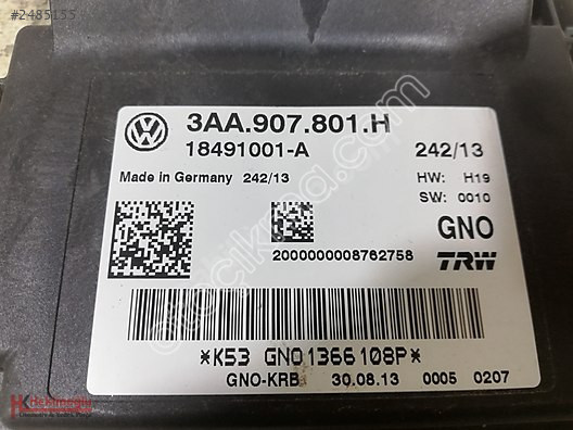 VW TİGUAN 09-16 PASSAT EL FREN BEYNİ 3AA 907 801 H 184910