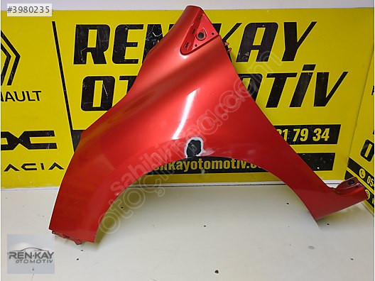 631017334R RENAULT CLİO 4 SOL ÖN ÇAMURLUK KIRMIZI ORJ RENKAY OTO