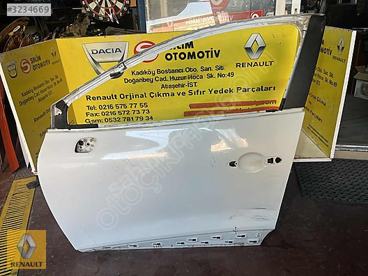 RENAULT CLIO 4 ÇIKMA ORJİNAL SOL ÖN BEYAZ KAPI SALİM OTOMOTİV