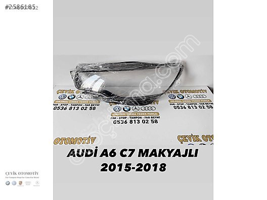 AUDİ A6 C7 2015-2018 MAKYAJLI SOL FAR CAMI