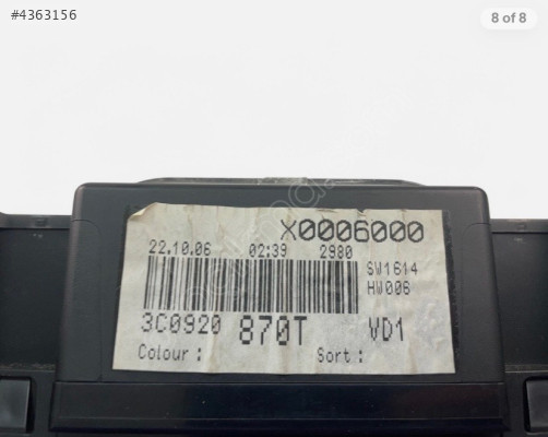 Passat B6 Benzinli otomatik uyumlu Gösterge