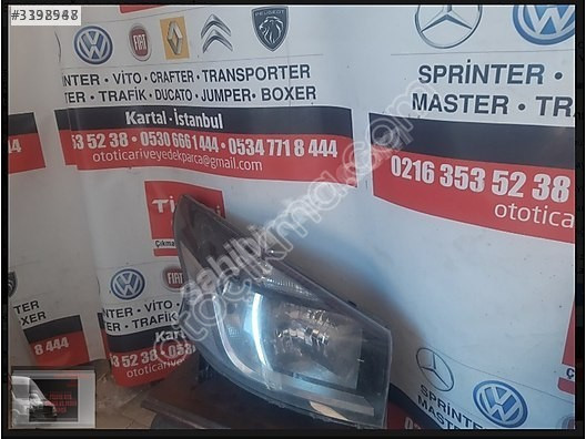 RENAULT TRAFİC 3 SAĞ ÖN FAR (TERTEMİZ) 2015 MODEL