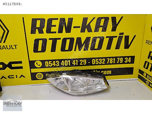 RENAULT MEGAN 2 SAĞ FAR DÜZ KROM SIFIR RENKAY OTO KOCAELİ