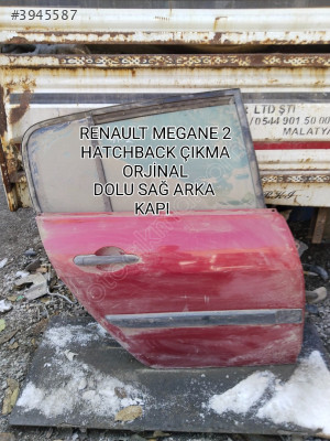 RENAULT MEGANE 2 HATCHBACK ÇIKMA ORJİNAL DOLU SAĞ ARKA KAPI