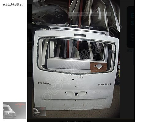 RENAULT TRAFIC BAGAJ KAPAGİ