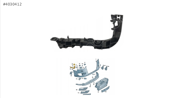 8V3807184A TAMPON BRAKETİ ÖN R A3 HB 13-17