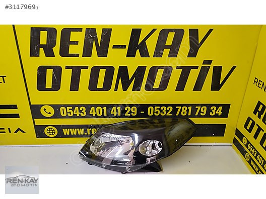 DACİA SANDERO SOL SİYAH FAR 2009 - 2012 SIFIR RENKAY OTO KOCAELİ