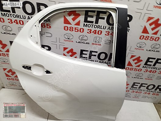 TOYOTA YARİS ORJİNAL ÇIKMA SAĞ ARKA KAPI