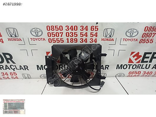 HONDA CRV SIFIR FAN KOMPLE 02+06+ OEM:19020-PNL-G01