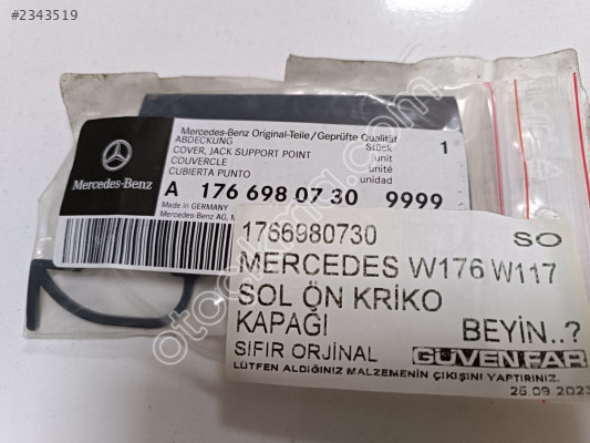 MERCEDES CLA W176 W117 SOL ÖN KRİKO KAPAĞI 1766980730 SO