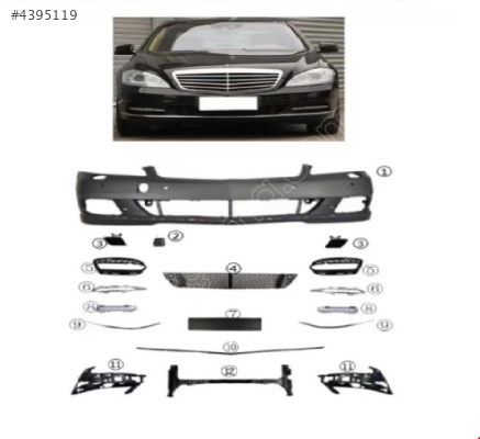 ÖN TAMPON SETİ (IZGARALARNİKELAJLAR) W221 2010-