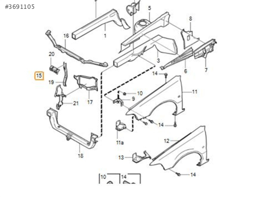 Volvo S40 1995 Ön Panel – 30621237