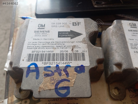 Opel Astra g Airbag beyni 09229302