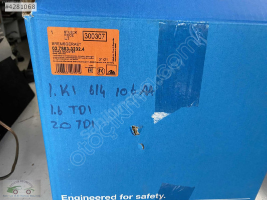 GOLF - 5-6-7 JETTA A3 SIFIR FREN SERVOSU WESTİNGHAUSE 1K1614106N