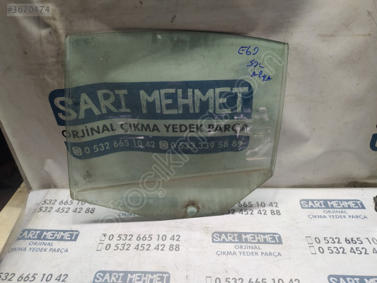 ÇIKMA BMW 5 SERİSİ E60 SOL ARKA KAPI CAMI 43R-00049