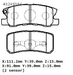 MITSUBISHI OUTLANDER- 08/12; ARKA FREN BALATASI 2,0/2,2/2,4 (DİS