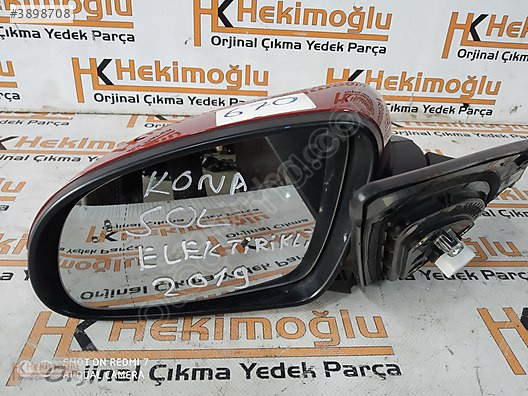 HYUNDAİ KONA ORJİNAL DIŞ DİKİZ AYNASI SOL KIRMIZI 10 KABLOLU E13
