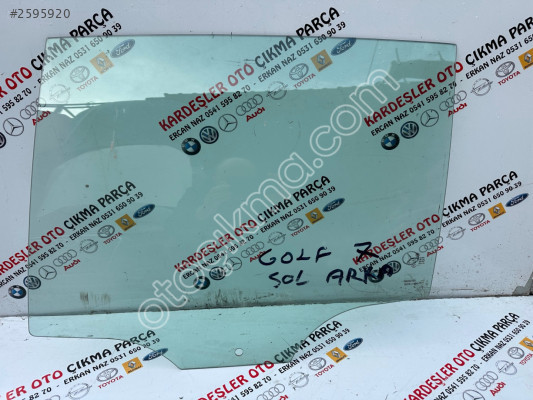 Wolksvagen golf 7 sol arka kapı camı