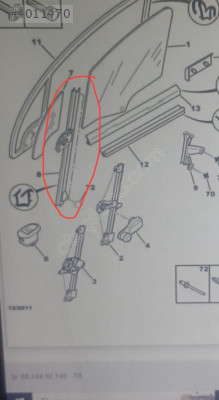 Citroen c 3 Kapı kızağı kılavuzu sağ  9303 H3