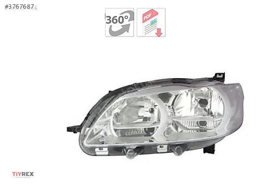 Peugeot 301 2013 Motorlu Sol Far Yan Sanayi Sıfır 9675139080
