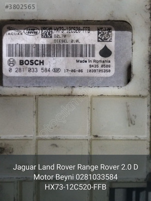 Jaguar Land Rover Range Rover 2.0 D  0281033584 HX73-12C520-FFB