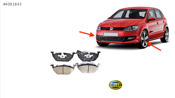6R0698151A VW POLO 10-19 ÖN FREN BALATA SETİ