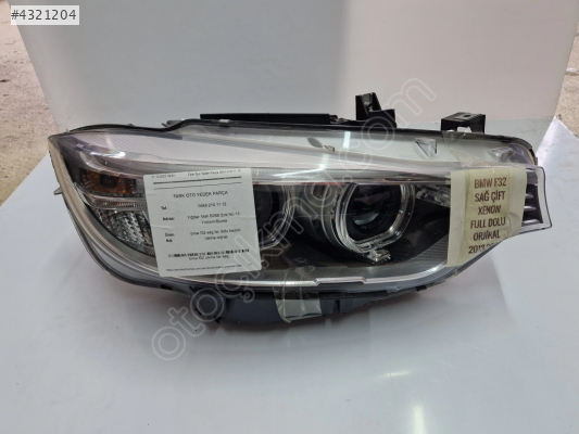BMW F32 F36 420 SAĞ ÖN FAR BEYİNLER ÜZERİNDE ORJİNAL 2012-2016