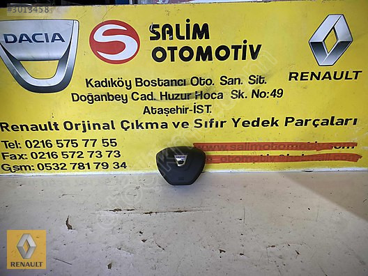 DACİA SANDERO SIFIR ORJINAL SÜRÜCÜ AİRBANG VE DİĞER PARÇALARI
