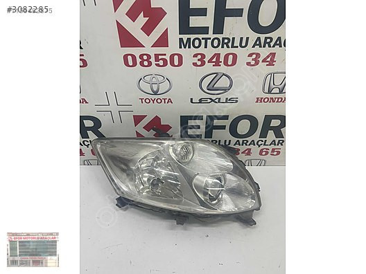 TOYOTA AURİS SAĞ FAR ÇIKMA ORJİNAL YEDEK PARÇA 07-10 MODEL