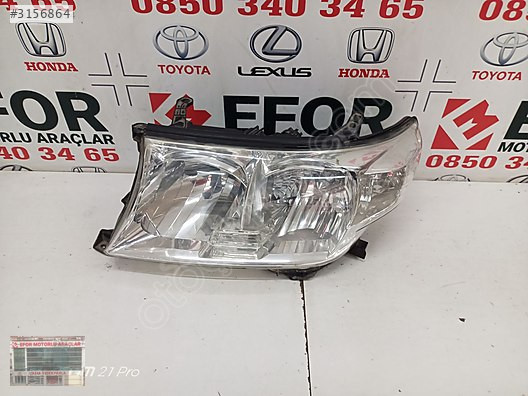 TOYOTA LAND CRUİSER SOL FAR ÇIKMA ORİJİNAL PARÇA 2009-2011