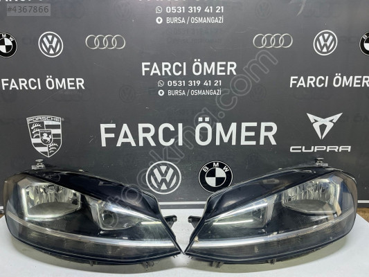 VOLKSWAGEN GOLF 7.5 SAĞ-SOL TAKIM ÖN FAR ORJİNAL HATASIZ