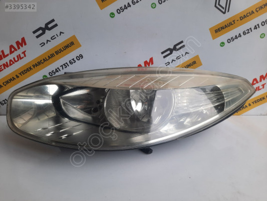 Fluence 2009-2012 Orijinal Çıkma Merceksiz Sol Far 260603523R