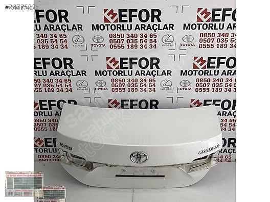 TOYOTA COROLLA BAGAJ KAPAĞI ÇIKMA ORJİNAL YEDEK PARÇA 13-18