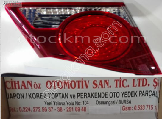 Orjinal Honda Civic 2006-2009 Sol İç Stop Sıfır Ürün,.