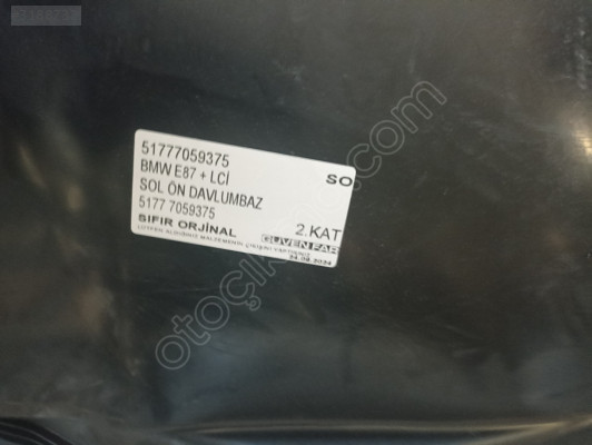BMW E87 + LCİ E81 SOL ÖN DAVLUMBAZ 51777059375 SO