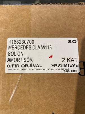 MERCEDES CLA W118 SOL ÖN AMORTİSÖR 1183230700 SO