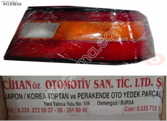 HYUNDAİ EXCEL L ARKA STOP PPARÇA (ADET FİYAT)...