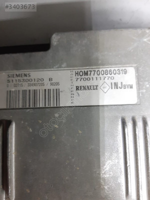 R19 MEGANE1.6 8V K7M Motor Enjeksiyon Beyni 7700860319 7700102267
