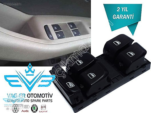 AUDİ A4 2008-2016 ÖN SOL CAM AÇMA DÜĞMESİ DÖRTLÜ 8K0959851