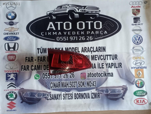 VOLKSWAGEN GOLF 7 ORJİNAL CIKMA SAĞ STOP
