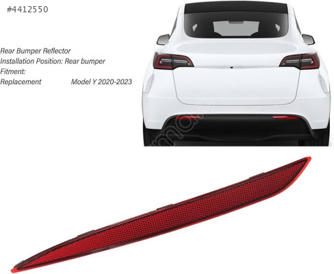Tesla Model Y Sağ Arka Tampon Reflektörü 1495818-00-C
