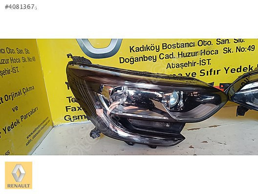 RENAULT MEGANE 4 TOUCH ÇIKMA ORJİNAL LEDLİ SAĞ FAR VE DİGERLERİ