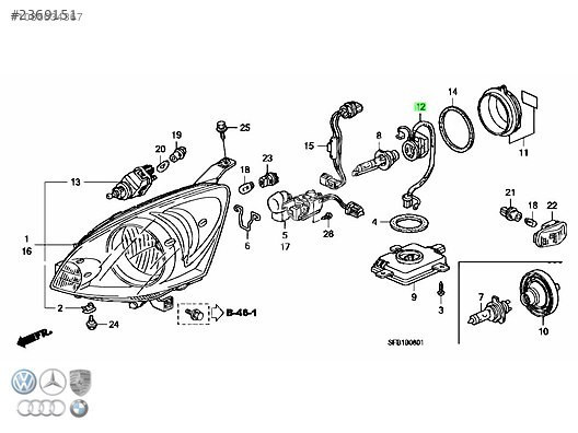 HONDA CİVİC 2006-2011 FD6 XENON FAR BEYNİ ATEŞLEYİCİS