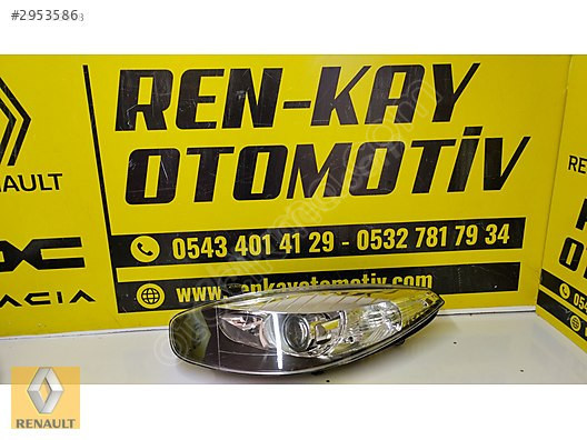 RENAULT FLUENCE MERCEKLİ SOL FAR ÇIKMA ORJ RENKAY OTO