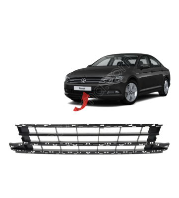 3G0853671D VW PASSAT 15-18 ÖN TAMPON ORTA IZGARA KROMSUZ