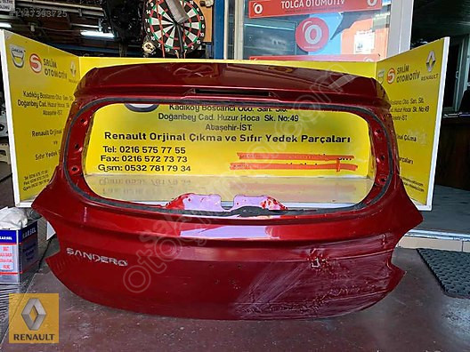 DACİA SANDERO ÇIKMA ORJINAL BAGAJ KAPAĞI VE DİĞER PARÇALARI