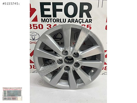 TOYOTA COROLLA ELEGANCE MODELİ JANT 16 ÇIKMA ORJİNAL YEDEK PARÇA
