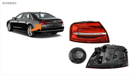 4H0945095K AUDI A8 2014 SOL DIŞ STOP LAMBASI ORJ .